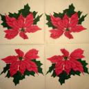 085 Christmas Flowers - 3-ply (cream/Edge grün) - Ihr